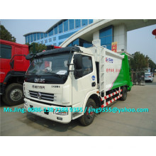 Euro 3 DFAC 5-6 tons compactor garbage truck prices,4x2 garbage truck with compactor